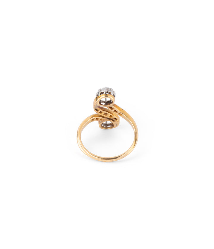 Caillou Paris - Bague Toi et Moi diamants "Uranie" dos