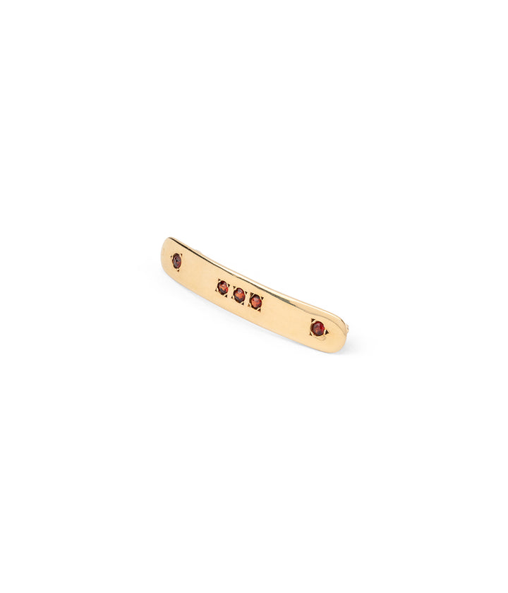 Caillou Paris - Barrette ancienne grenat "Ozan" gauche