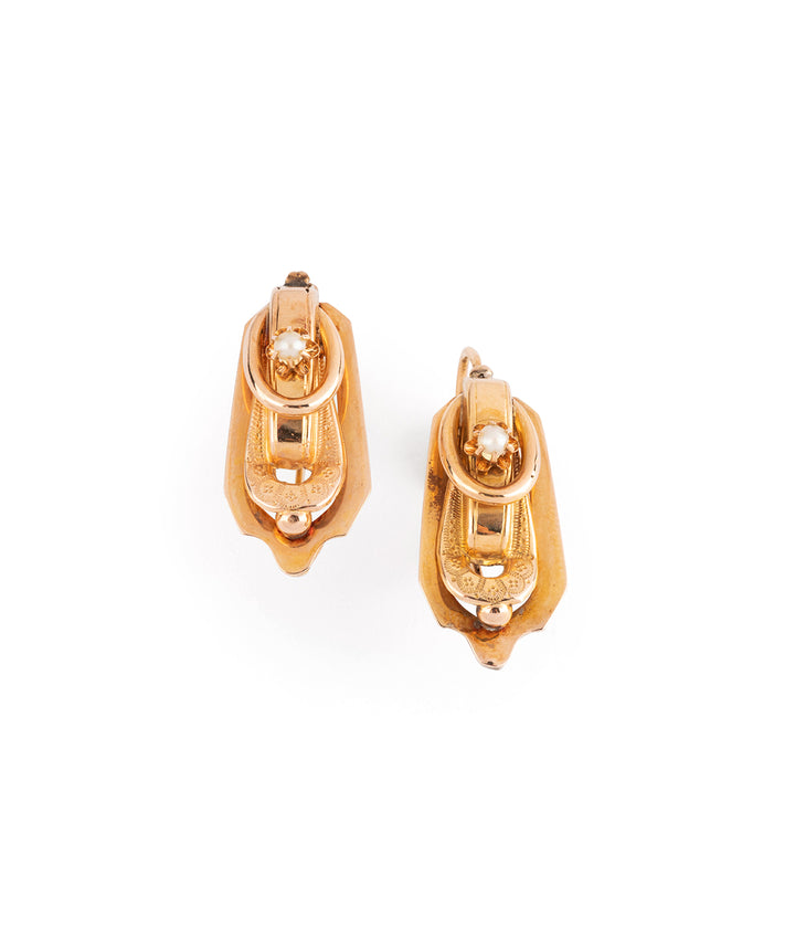 Caillou Paris - Boucles d'oreilles anciennes perles Aki V2