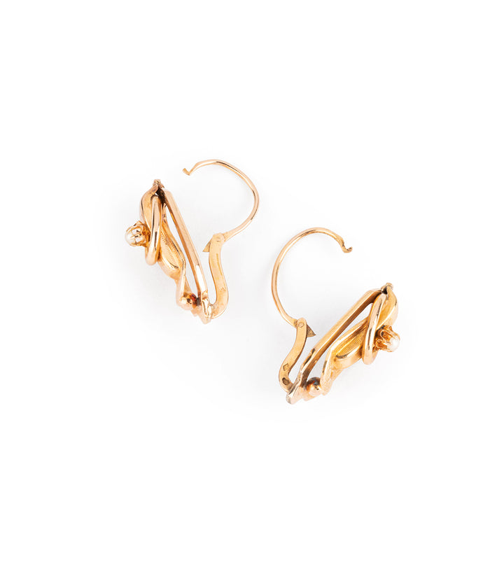 Caillou Paris - Boucles d'oreilles anciennes perles Aki ouvertes