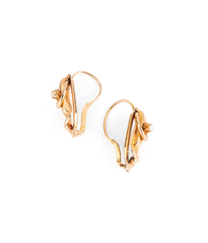 Caillou Paris - Boucles d'oreilles anciennes perles Aki profil 2