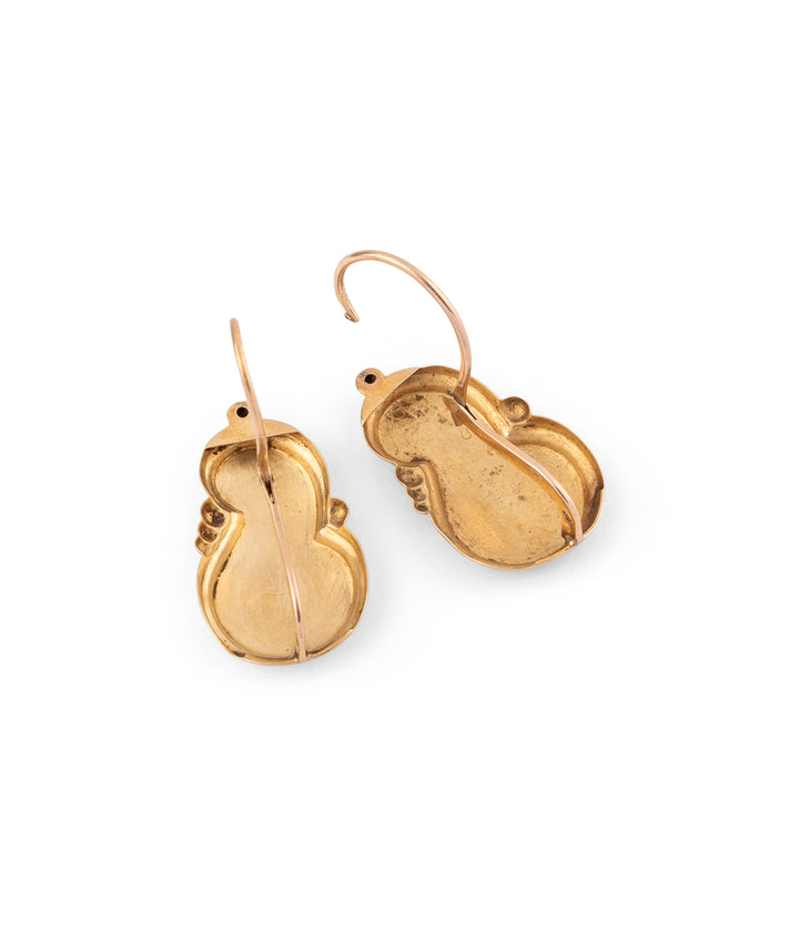 Caillou Paris - Boucles d'oreilles anciennes or "Saad" ouvertes