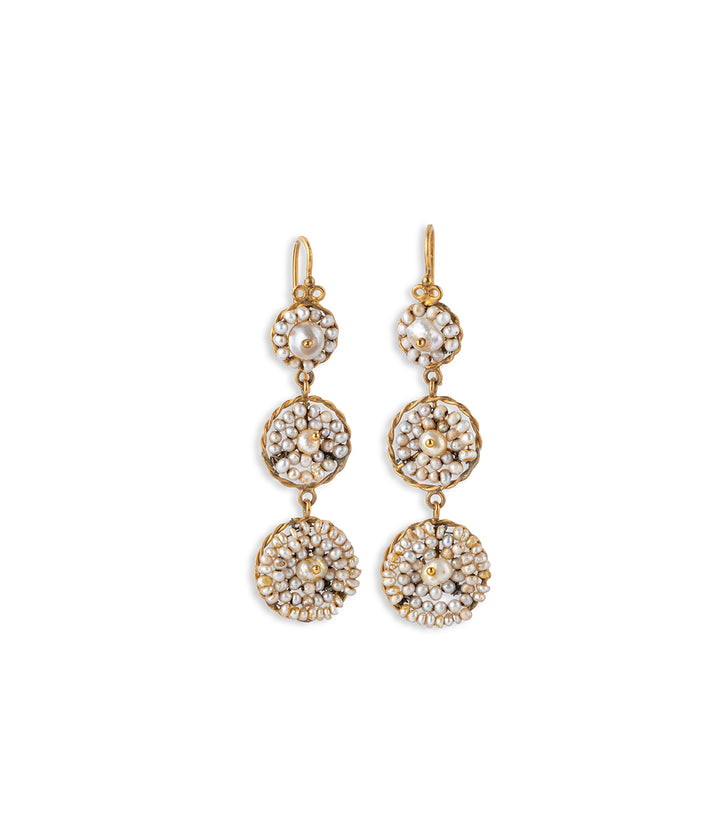 Boucles d'oreilles anciennes perles "Louka"