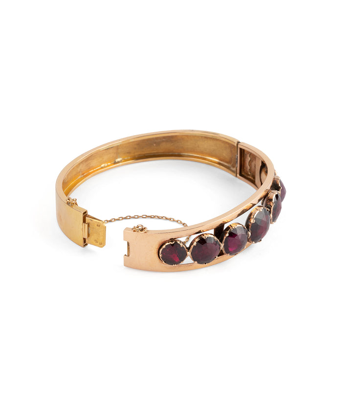 Caillou Paris - Bracelet ancien grenats de Perpignan Marcial ouvert