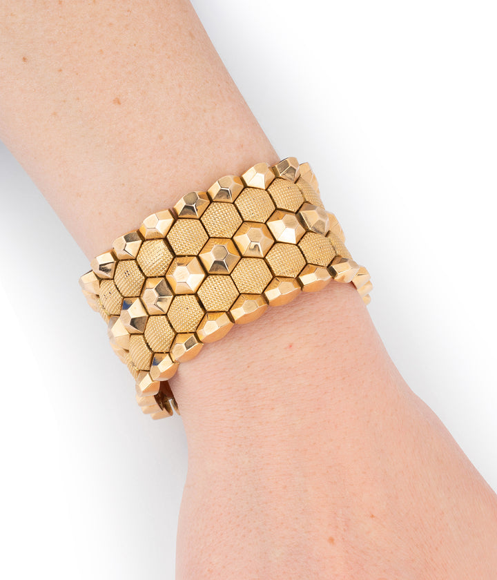 Caillou Paris - Bracelet ancien Liese en or porter