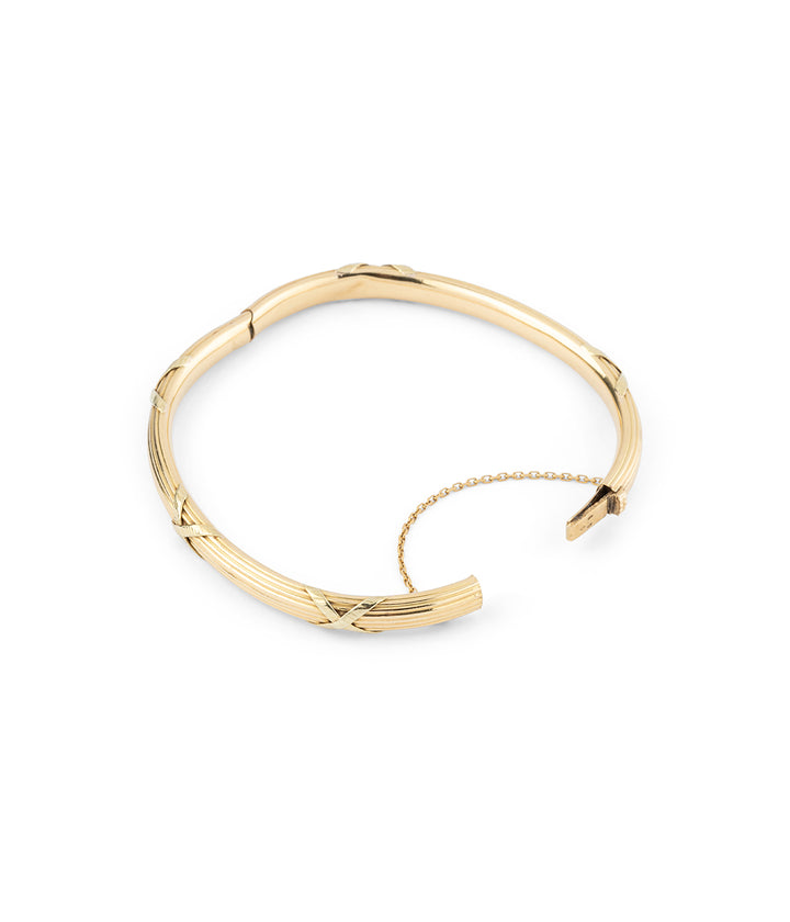Caillou Paris - Bracelet ancien or "Rupal" ouvert dessus