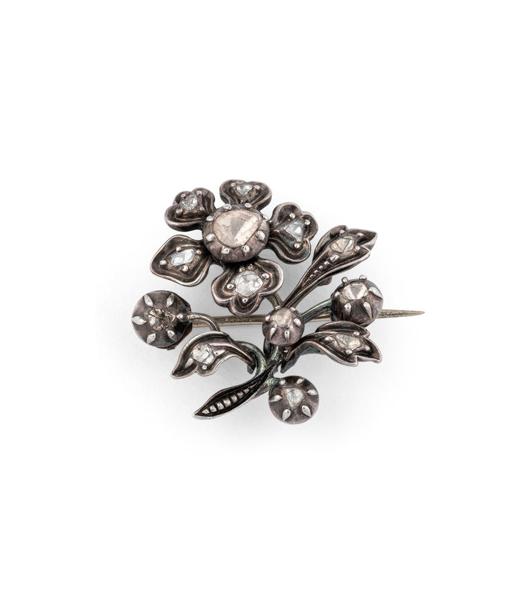 Caillou Paris - Broche ancienne fleurs "Aziza"