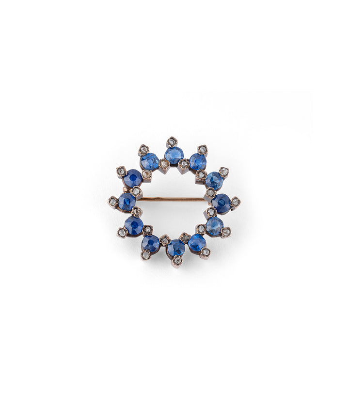 Caillou Paris - Broche ancienne saphirs Gora
