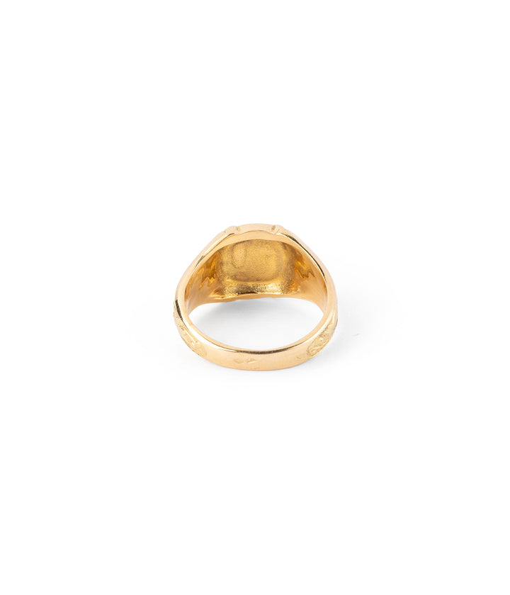 Chevalière ancienne or "Davan" dos