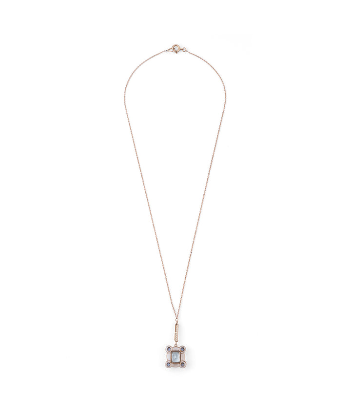 Caillou Paris - Collier ancien aigue-marine “Leela” dos