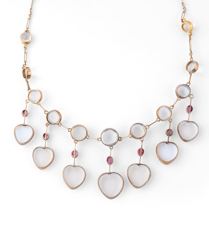 Caillou Paris - Collier ancien pierres de lune Bhima dos
