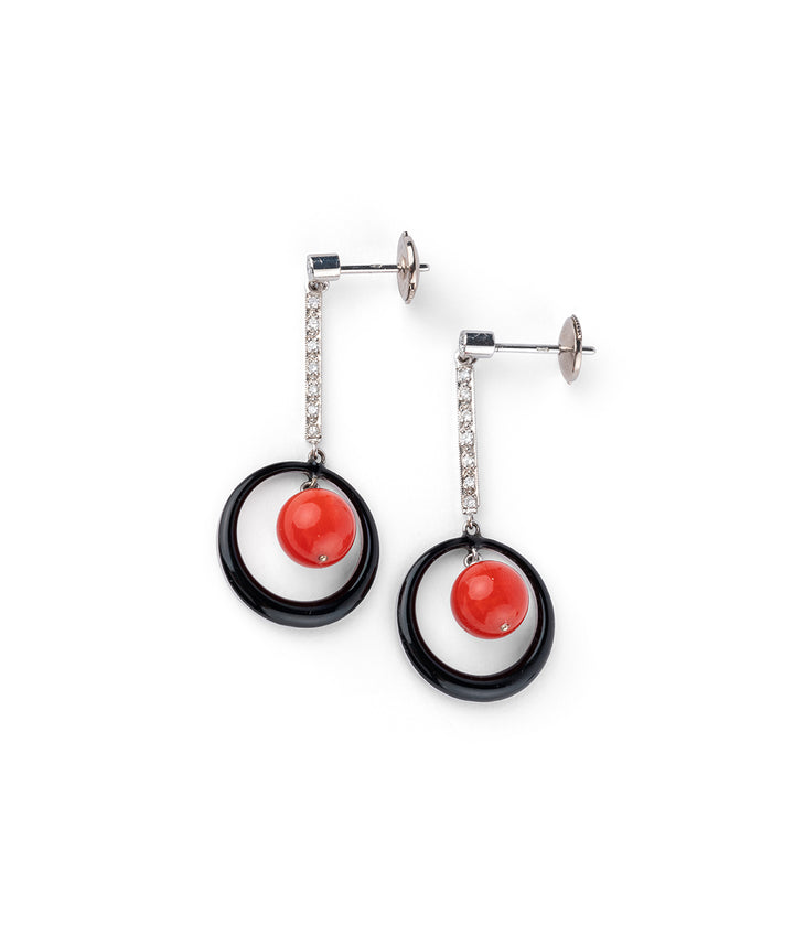 Pendants d'oreilles Art déco Falih profil - Caillou Paris