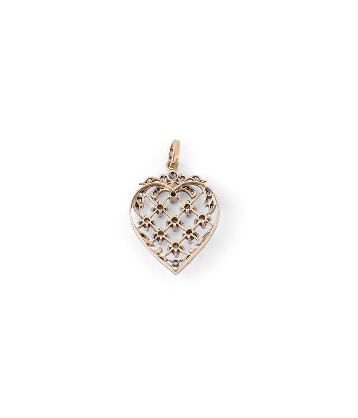 Caillou Paris - Pendentif ancien coeur “Yagu” dos