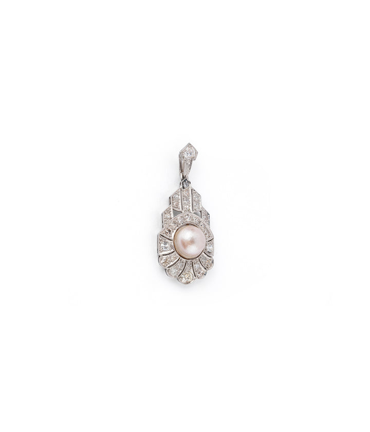 Pendentif ancien perle profil - Caillou Paris