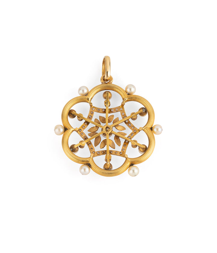 Caillou Paris - Pendentif ancien perles Peka dos