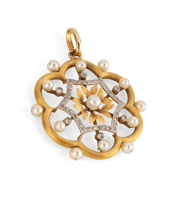 Caillou Paris - Pendentif ancien perles Peka droite
