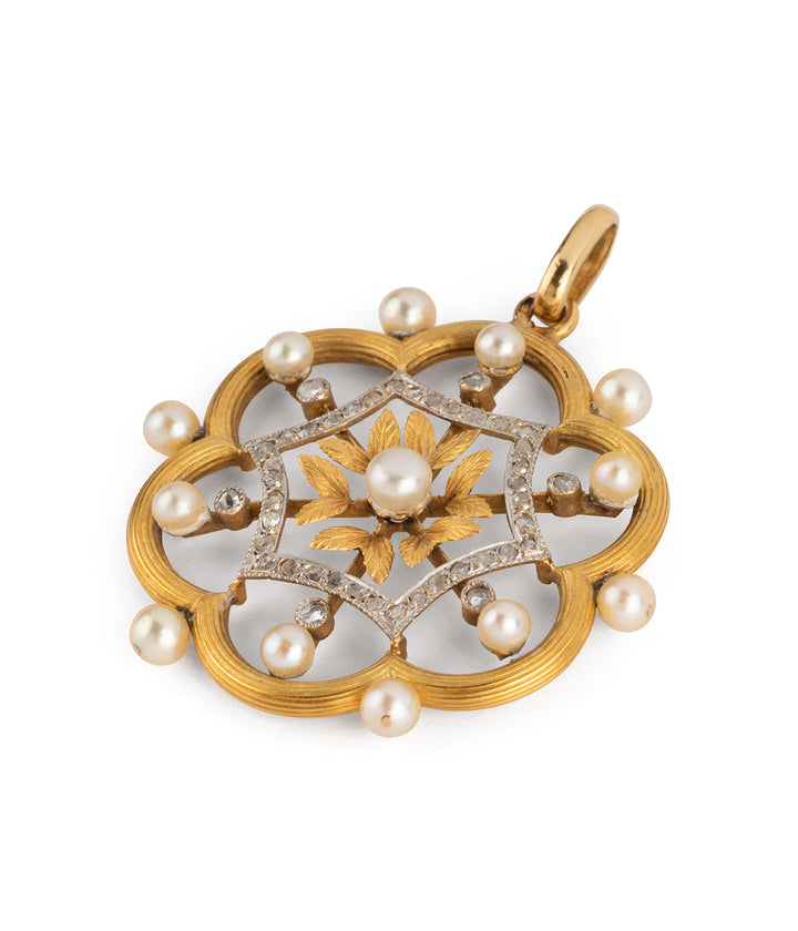 Caillou Paris - Pendentif ancien perles Peka gauche