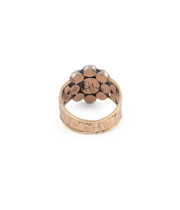 Bague ancienne en diamant Cleary dos - Caillou Paris