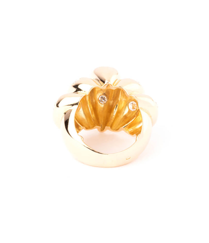 Bague ancienne diamants Brioche dos - Caillou Paris