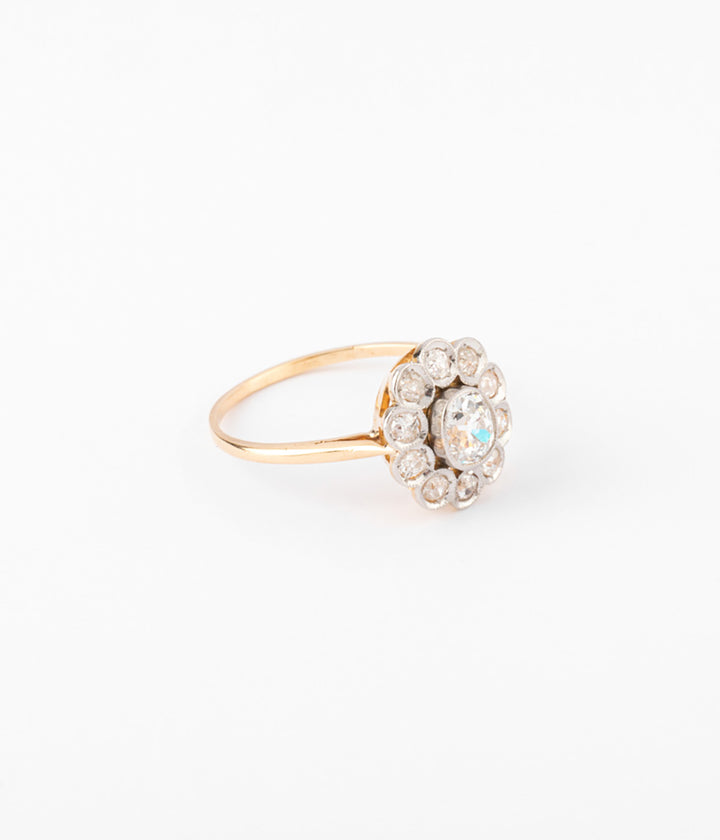 Bague marguerite ancienne diamant Bimal droite - Caillou Paris