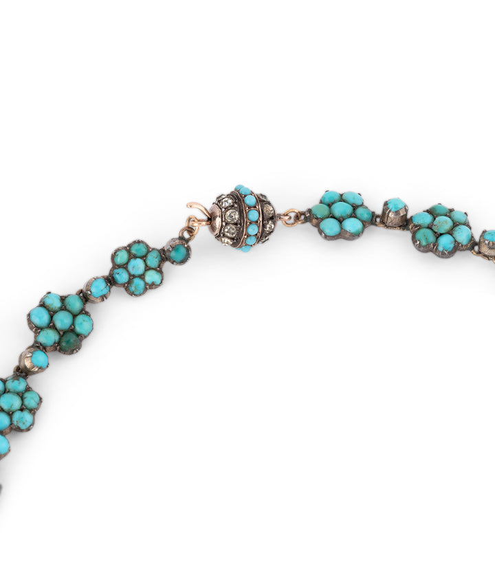 Collier ancien en argent et turquoise "Jovan" - Caillou Paris
