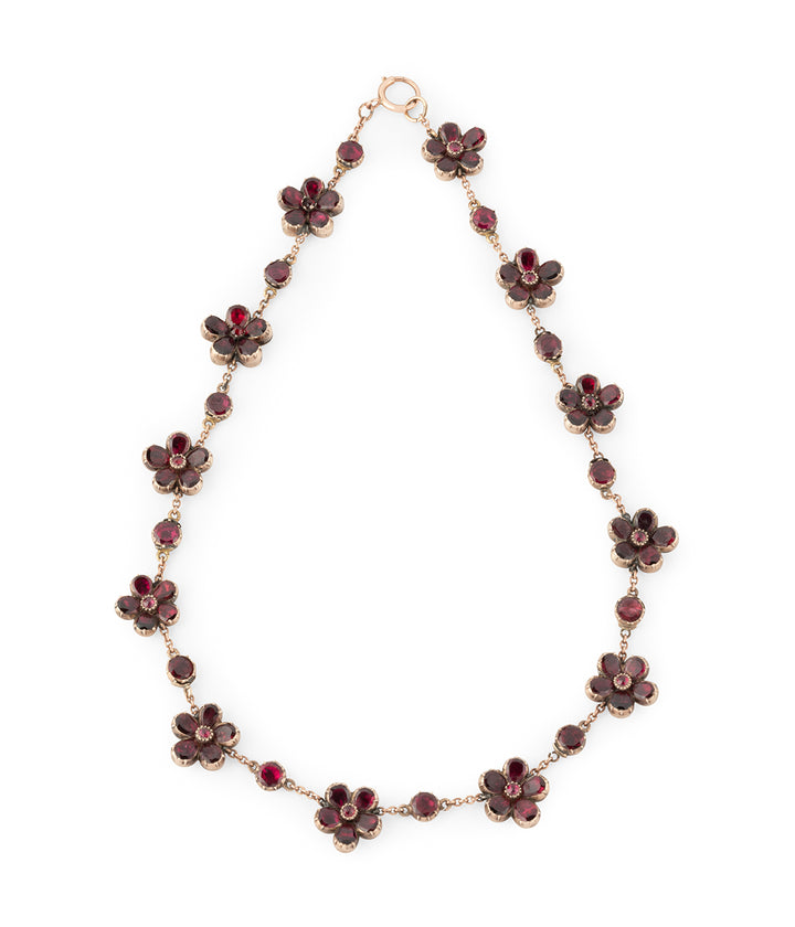 Collier-ancien-fleurs-grenat-Francez-Caillou-Paris