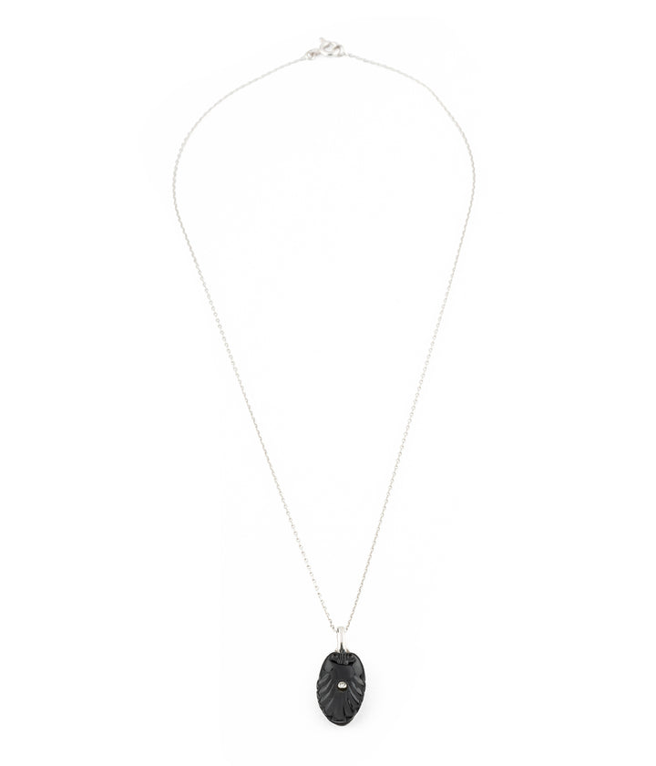Collier ancien or onyx diamants Petula - Caillou Paris
