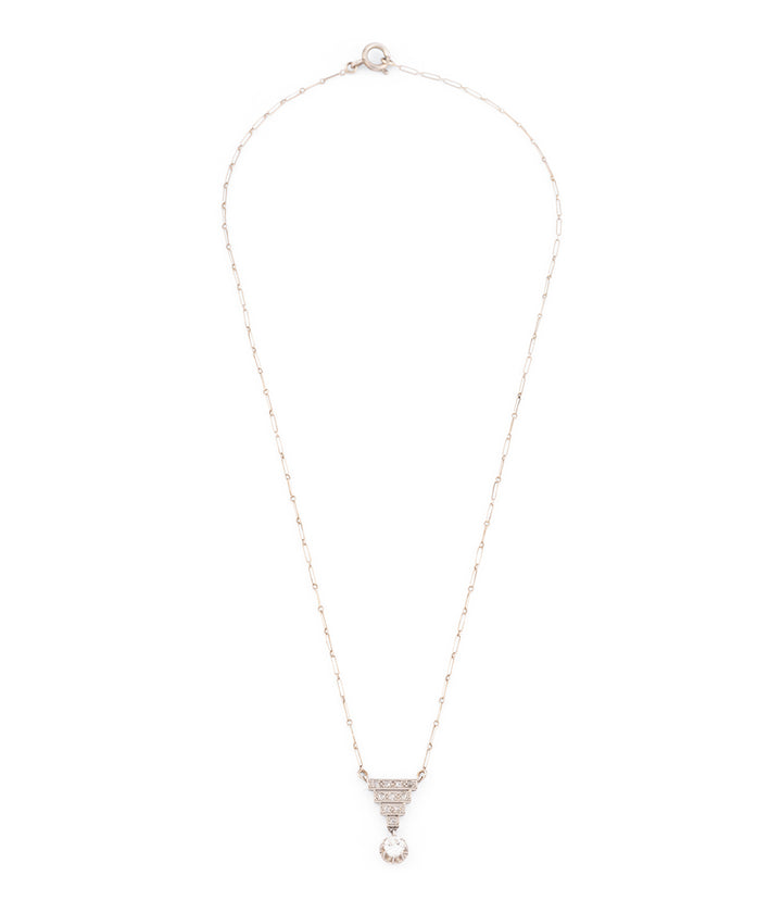 Collier ancien platine en diamants "Ruedly" - Caillou Paris