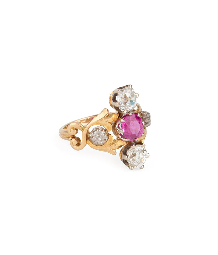 French-Art-nouveau-ring-18k-gold-Arly-Caillou-Paris