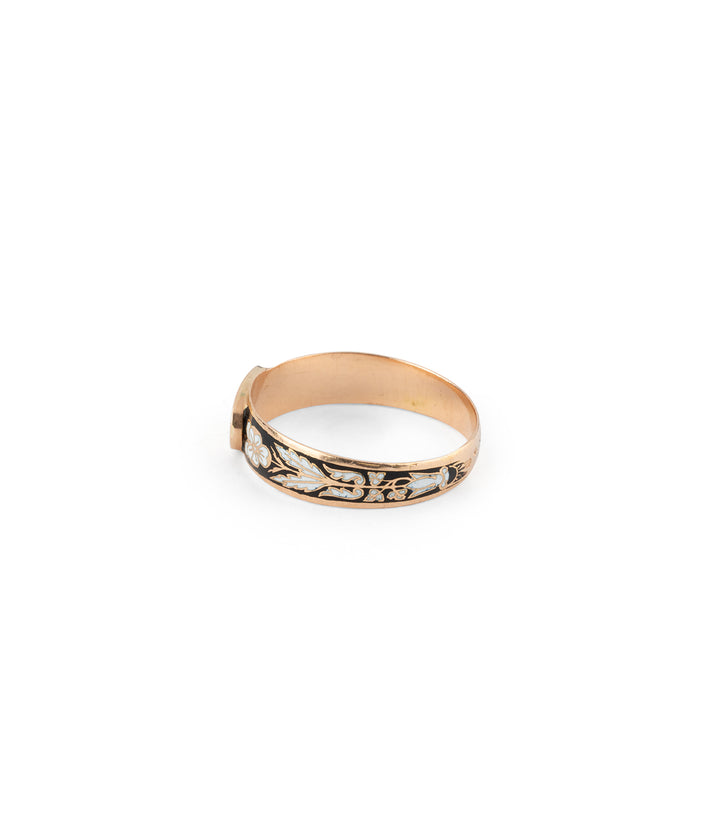 Georgian enamelled ring Benvida Caillou Paris