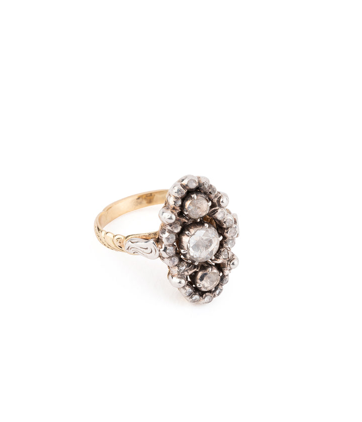Georgian gold diamond ring "Blane" - Caillou Paris