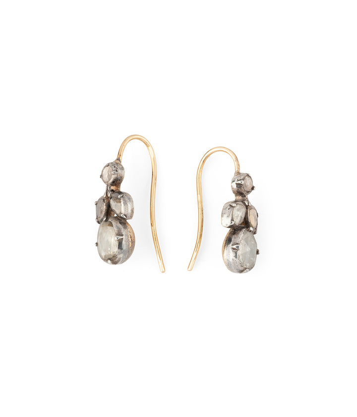 Georgian-rosecut-diamonds-earrings-gold-silver-Hilaire-Caillou-Paris