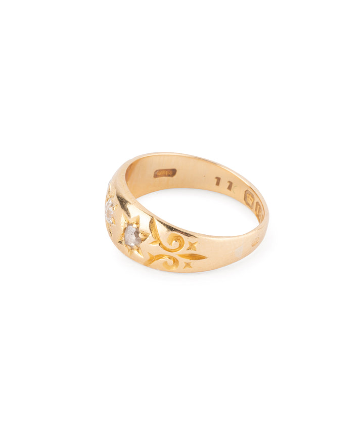 Late victorian diamonds ring "Omero" - Caillou Paris