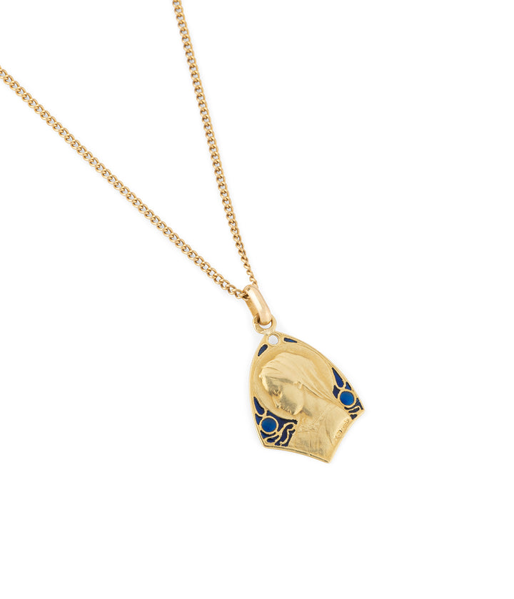 Medaille-religieuse-Art-nouveau-or-email-Rani-Caillou-Paris