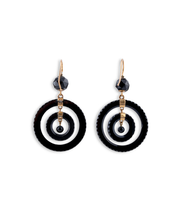 Pendants d'oreilles anciens or "Melaine" dos - Caillou Paris