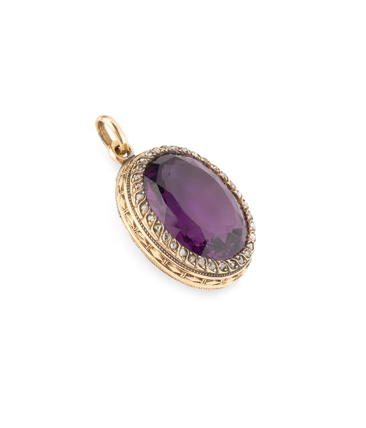 Pendentif-ancien-amethyste-diamants-Amaet-Caillou-Paris