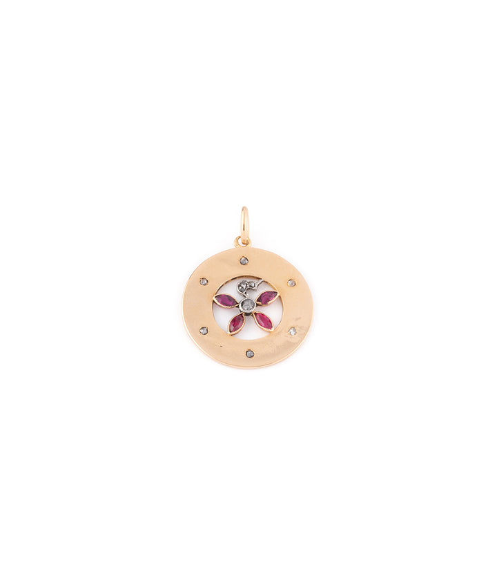 Pendentif ancien en or et rubis "Joz" - Caillou Paris