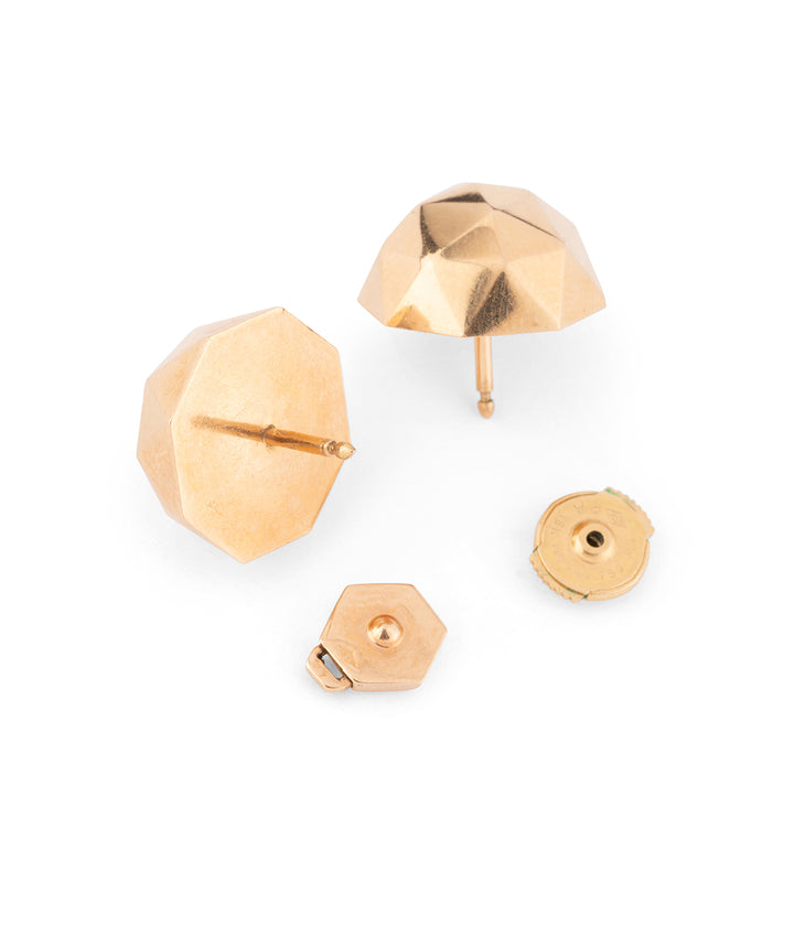 Retro earrings pink gold "Wallie" - Caillou Paris