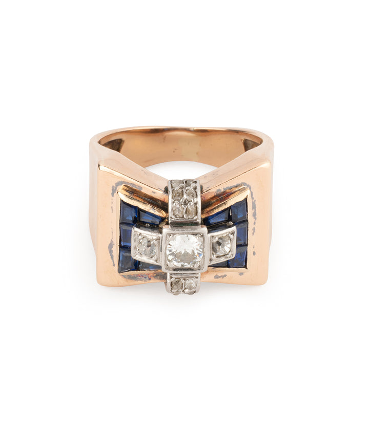 Retro-ring-18k-gold-sapphire-Galvina-Caillou-Paris