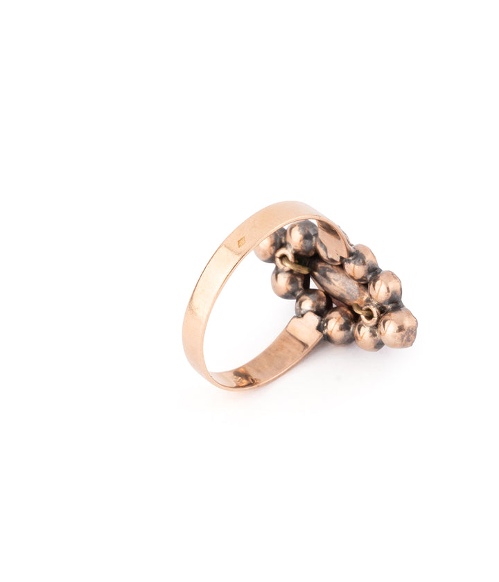 Victorian Perpignan garnet marquise ring "Iniya" - Caillou Paris