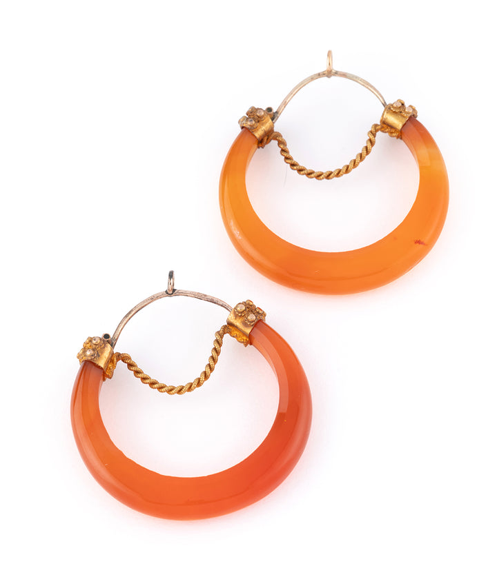 Victorian carnelian earrings "Istan" - Caillou Paris