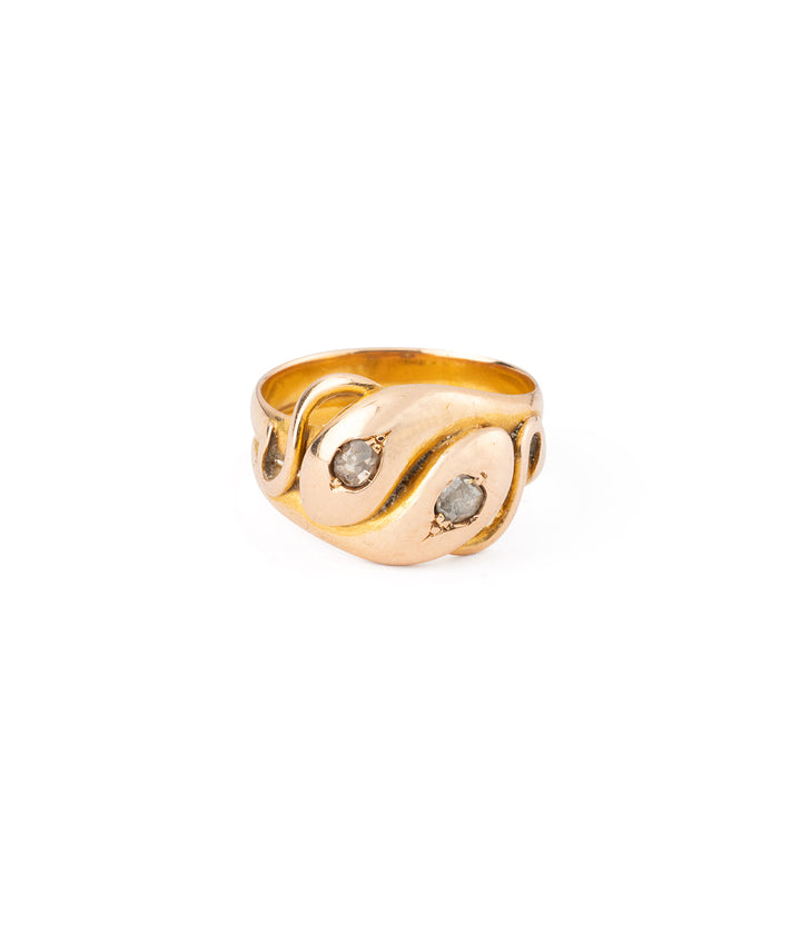 Bague serpent diamant victorienne "Thia" - Caillou Paris