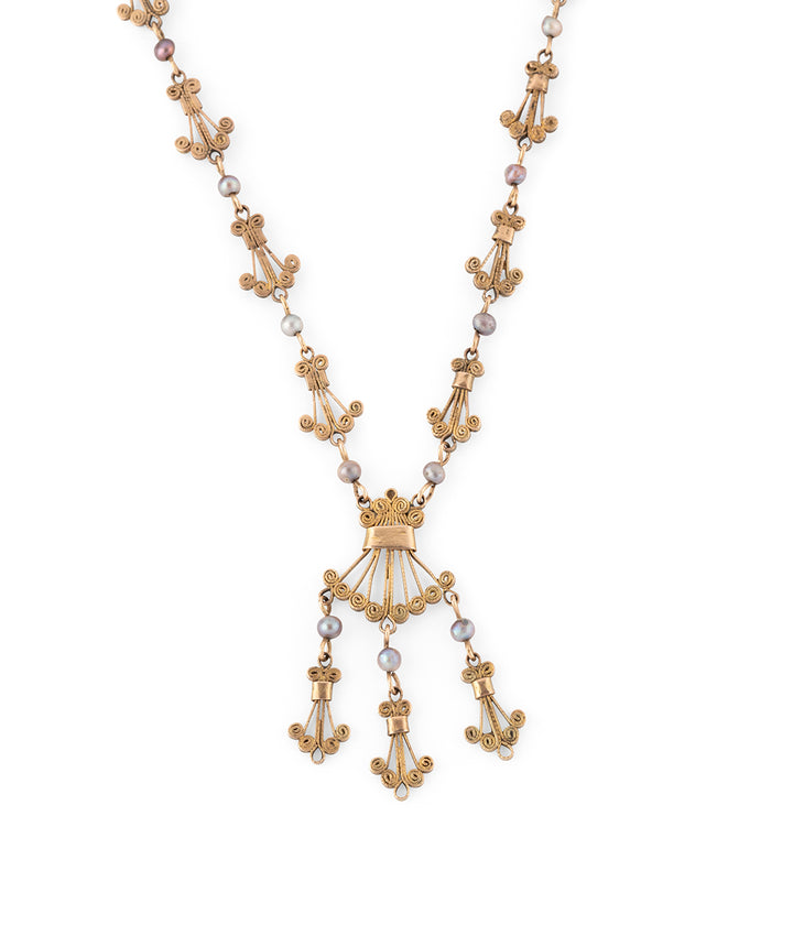 Victorian-filigree-necklace-14k-carat-gold-Lutz-Caillou-Paris