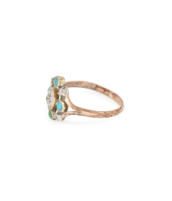 Victorian-floral-ring-diamonds-turquoise-Jouni-Caillou-Paris