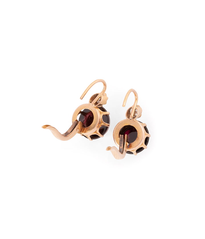 Victorian-french-dormeuses-earrings-garnet-Roza-Caillou-Paris