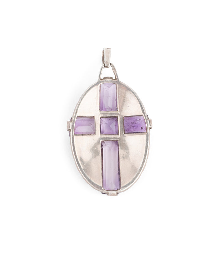 Victorian-silver-pendant-amethystcross-Jenn-Caillou-Paris