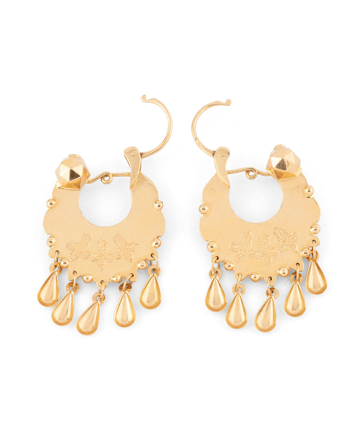 Vintage earrings french regional jewelry "Badal" - Caillou Paris