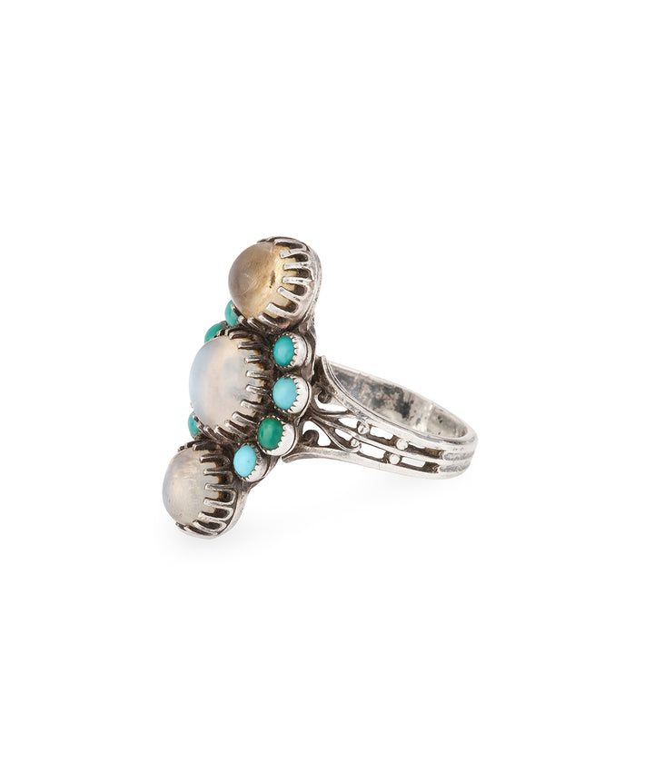 Vintage-silver-ring-moonstone-turquoise-Elmo-Caillou-Paris