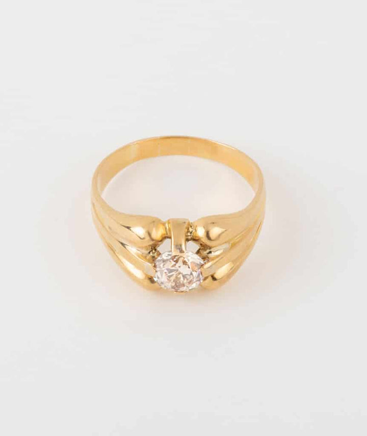 Bague jonc diamant
