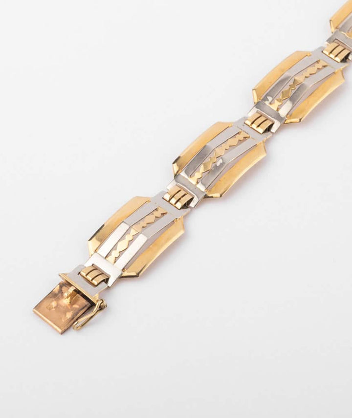 Bracelet ancien or "Ponni" fermoir